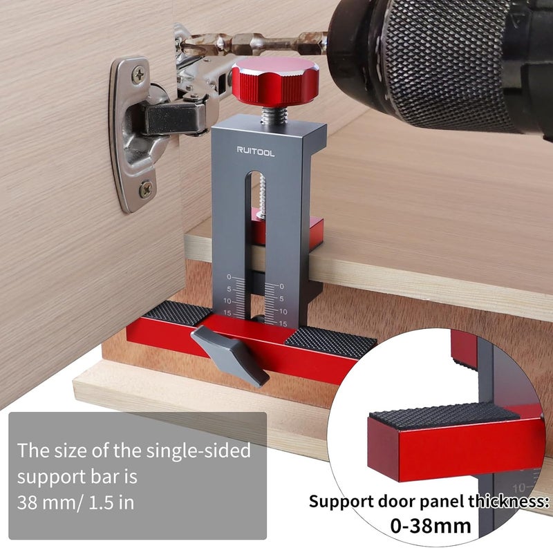 RUITOOL Cabinet Door Mounting Jig, Installation Positioner for Frameless Cabinets Only, Easily Adjustable Aluminium Alloy Versatile Cabinet Hardware Jig, Holiday Home Improvement Gifts for Him - Image 5